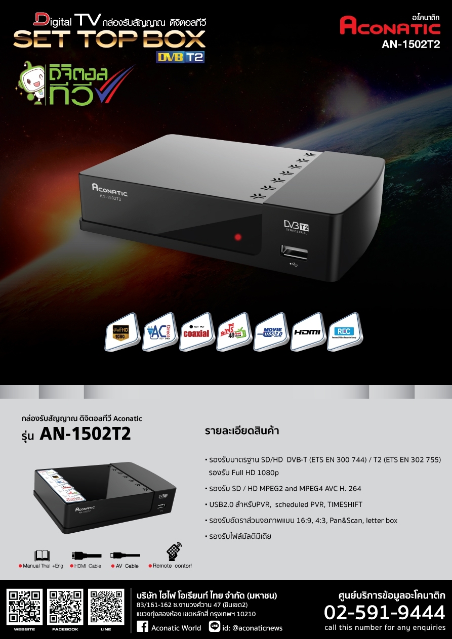 Digital Set Top Box model AN-1502T2