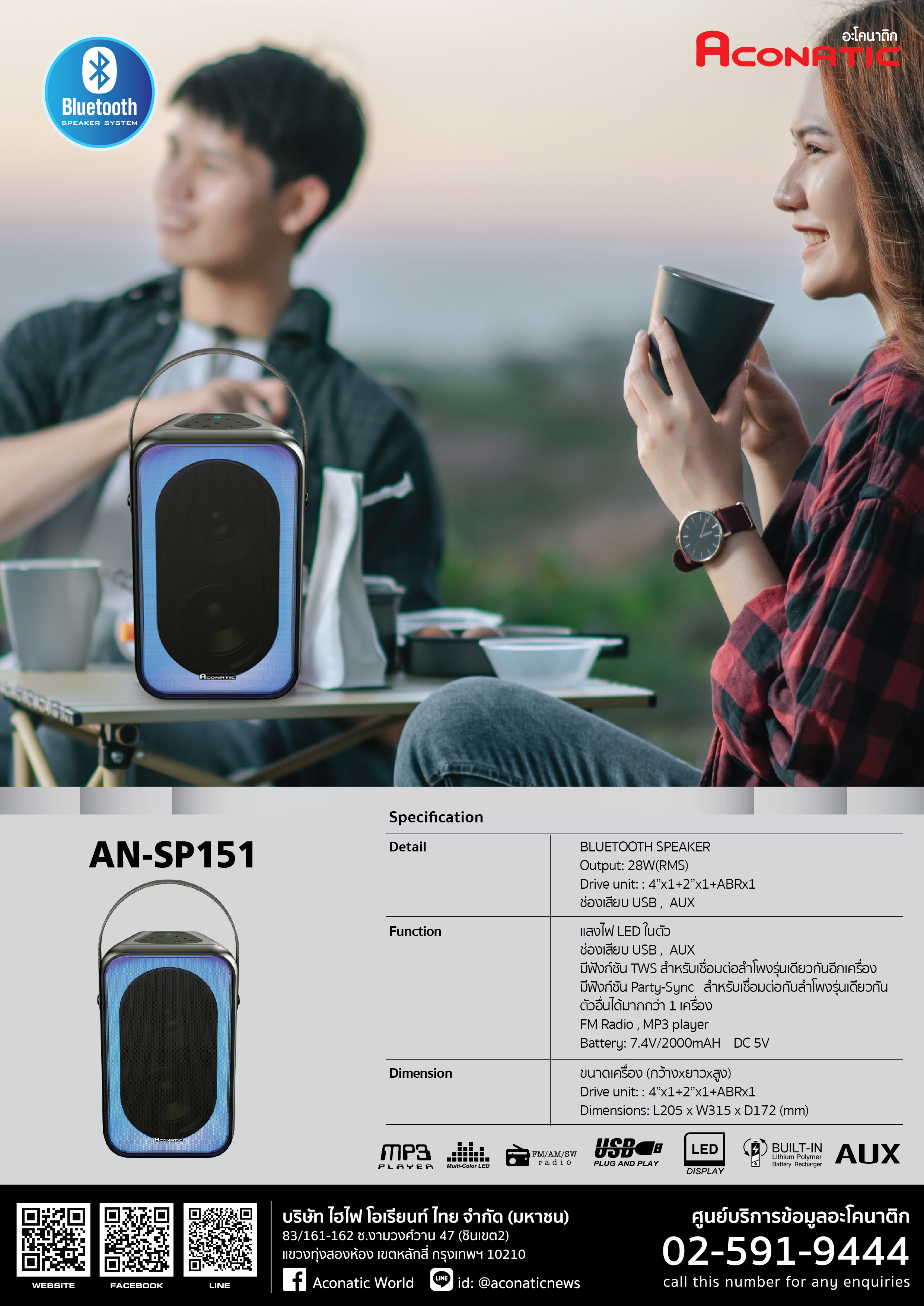 Speaker 2.1CH model AN-SP151