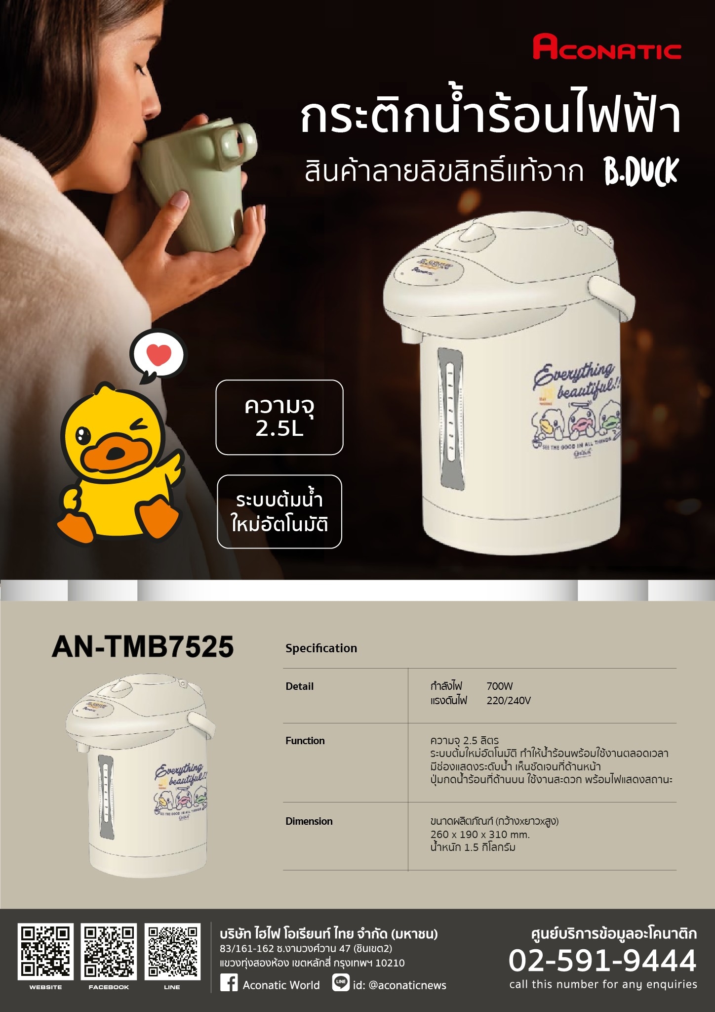 Thermo Boiler B-Duck model AN-TMB7525