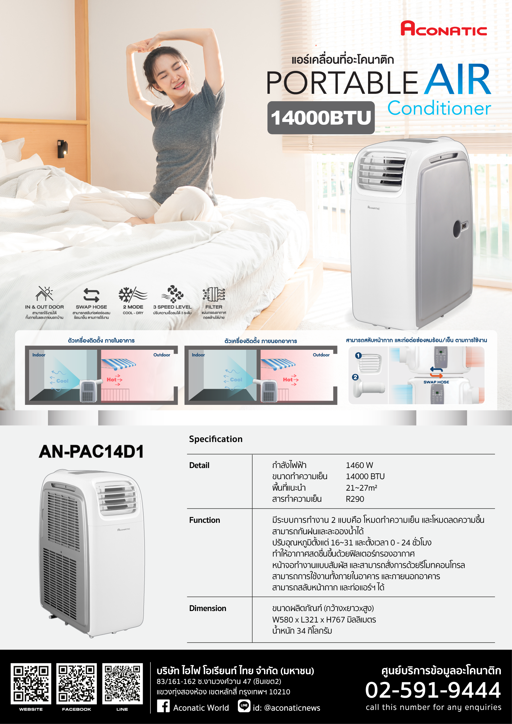 Portable Air model AN-PAC14D1